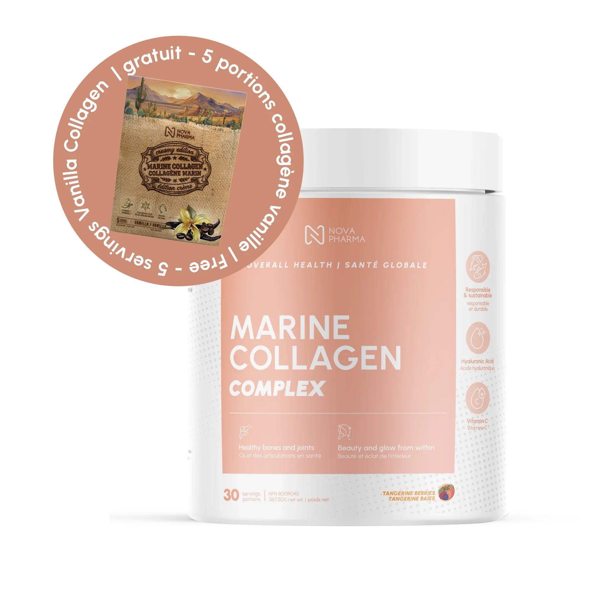 Marine Collagen Complex With Hyaluronic Acid, Vitamin C and Biotin - 30 servings - Image 4