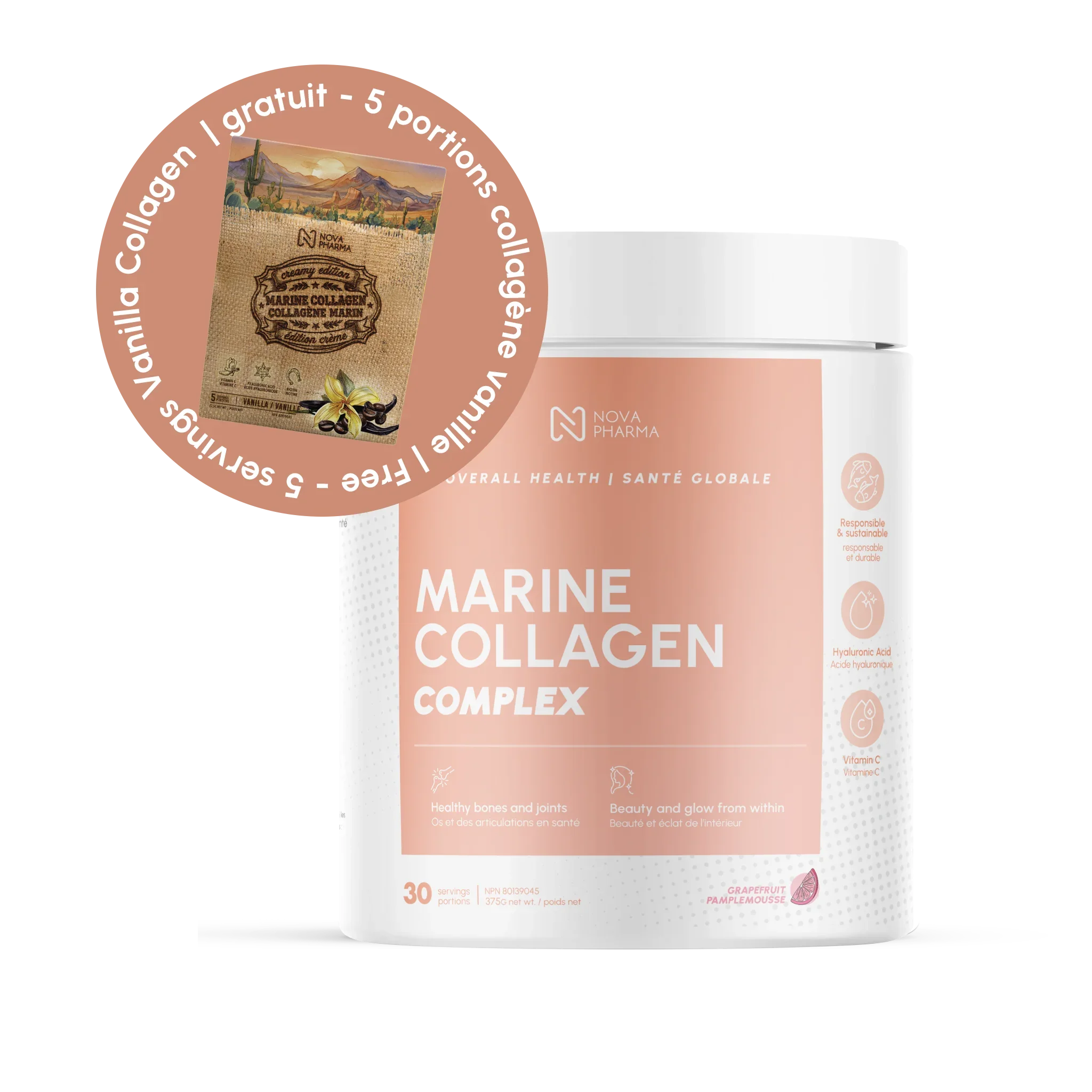 Marine Collagen Complex With Hyaluronic Acid, Vitamin C and Biotin - 30 servings - Image 7